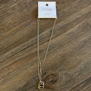 J Crew Double Ring Gold Necklace - BRAND NEW